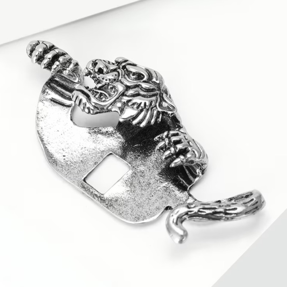 Silver Tiger Pocket Brooch